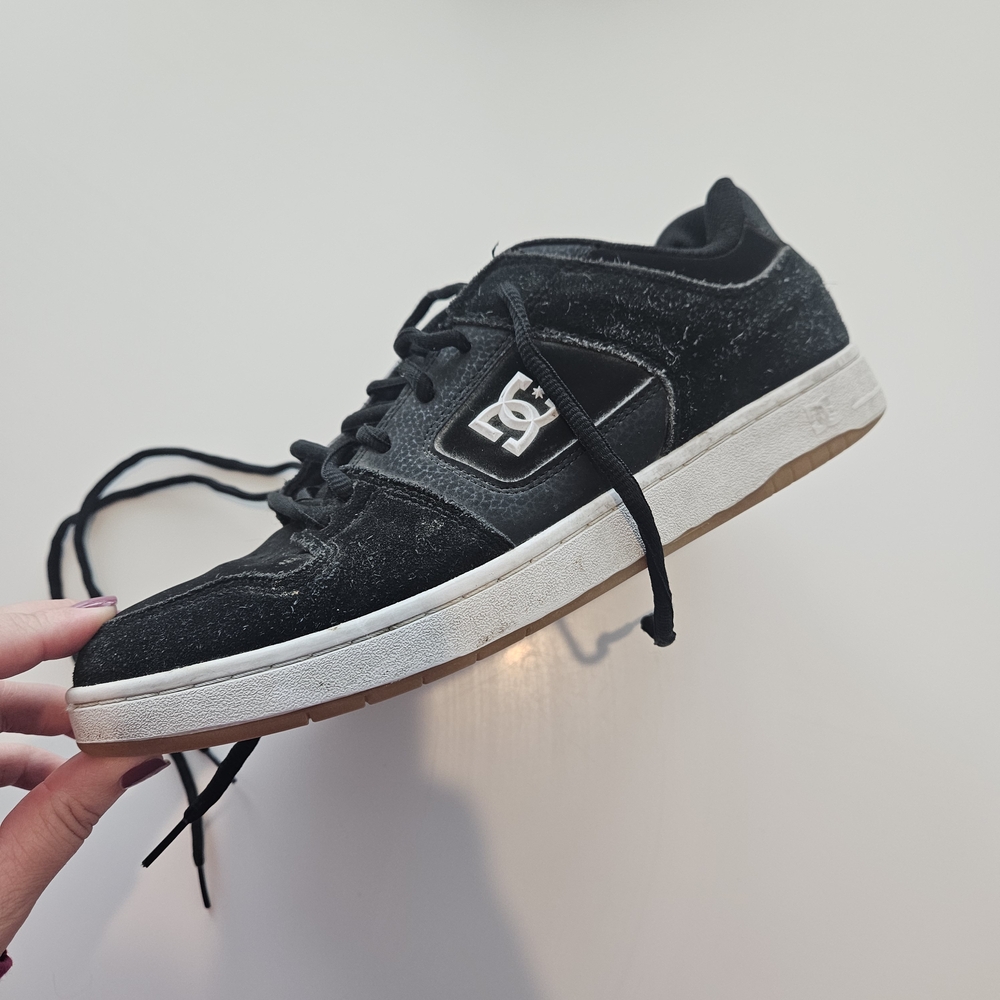 DC Men's Black and White Skate Sneakers